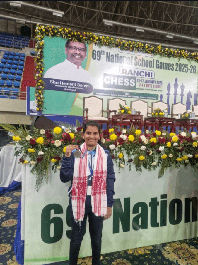 Srinika Wins Silver at National School Games — U11 Chess Champion